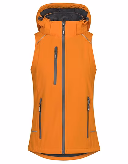 Promodoro Gilet Softshell à Capuche pour Femme, Orange L, E7845