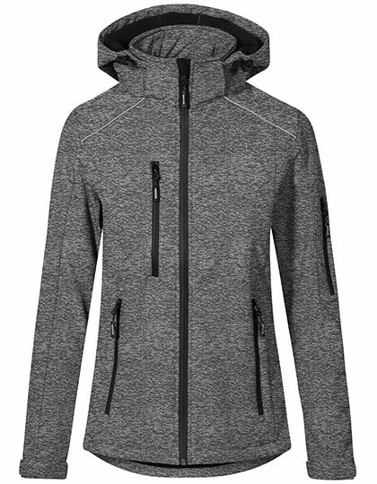 Promodoro Veste Softshell à Capuche pour Femme, Heather Grey L, E7855