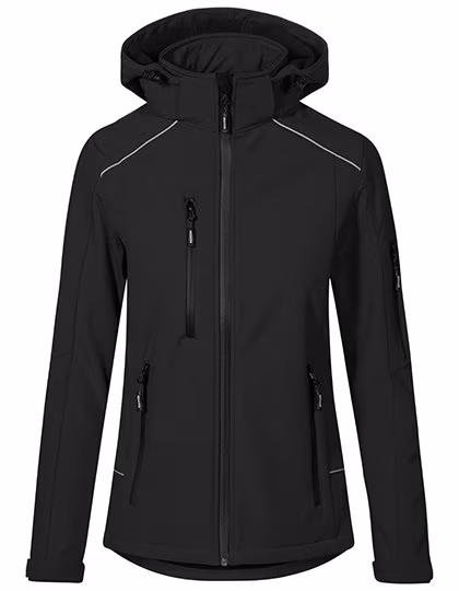 Promodoro Softshell Jacket with Detachable Hood for Women, Black S, E7865