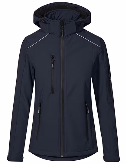 Promodoro Softshelljacke mit abnehmbarer Kapuze für Damen, Navy L, E7865