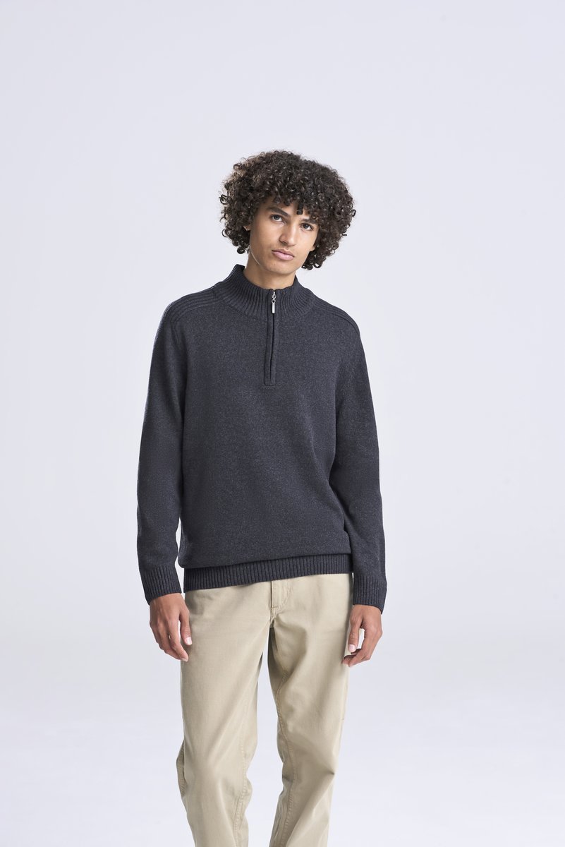 Ecologie Wakhan 1/4 Zip Pullover aus Recyclingmaterial, Black XS, EA061