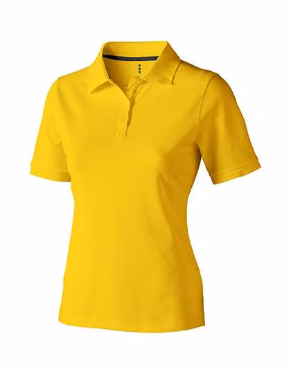 Elevate Life Piqué Polo mit Rippkragen für Damen, Yellow M, EL38081
