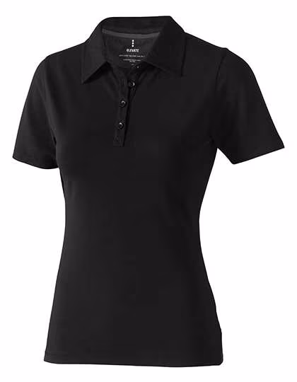 Elevate Life Polo Shirt mit V-Einsätzen für Damen, Anthracite (Solid)/Black XS, EL38085