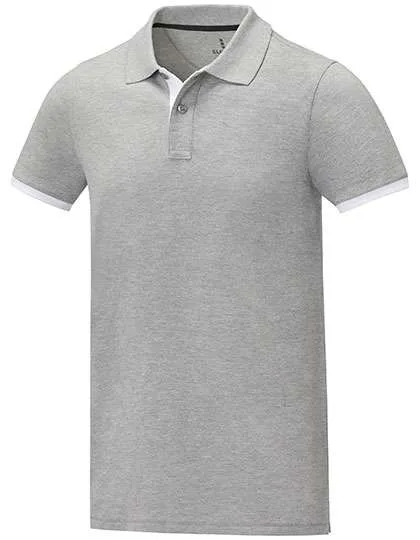 Elevate Life Poloshirt Morgan mit Kontrastdetails für Herren, Heather Grey/White L, EL38110