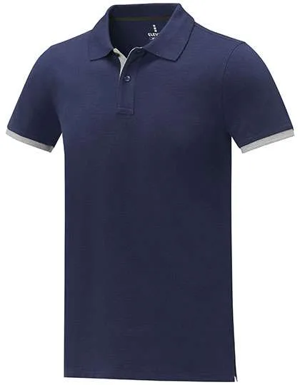 Elevate Life Poloshirt Morgan mit Kontrastdetails für Herren, Navy/Heather Grey S, EL38110