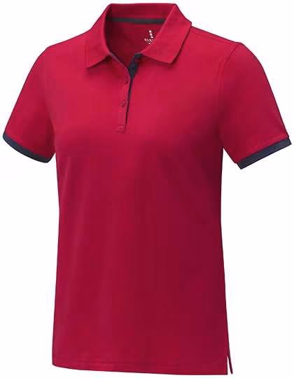 Elevate Life Baumwoll-Polo mit Kontrastdetails, Red/Navy XXL, EL38111