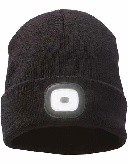 Elevate Life Mighty LED Strickmütze mit Stirnlampe, Black 58 cm, EL38661