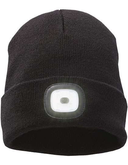 Elevate Life Mighty LED Knitted Beanie with Headlamp, Black 58 cm, EL38661