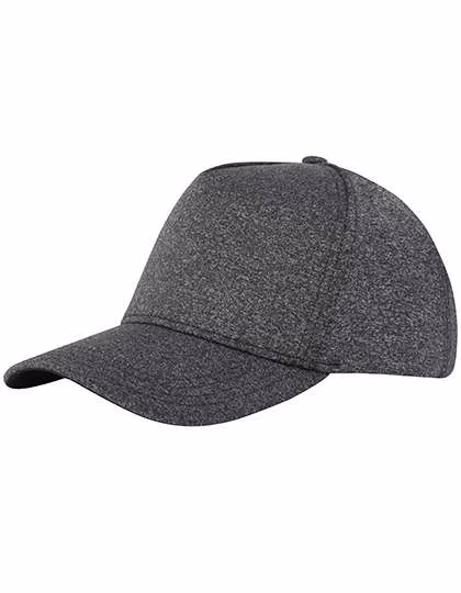 Elevate Life Manu 5-Panel Stretch Cap with Cool Fit, Heather Charcoal One Size, EL38682
