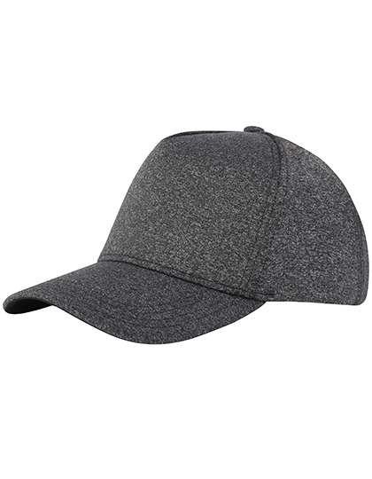 Elevate Life Manu 5-Panel Stretch Cap mit Cool Fit, Heather Charcoal One Size, EL38682