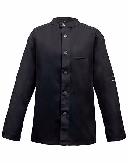 Exner Chef Jacket Biker Style with Sleeve Pocket, Graphite L, EX225