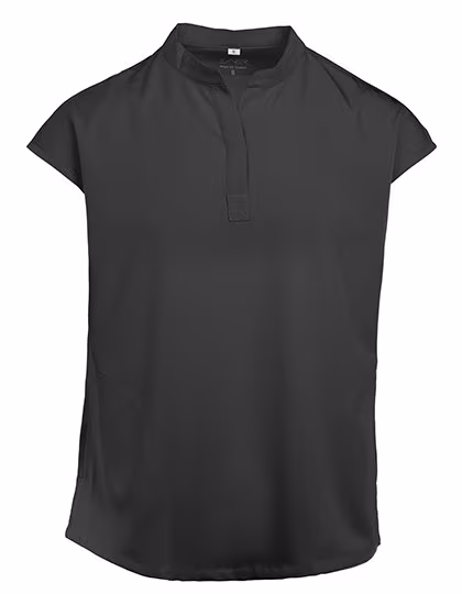 Exner Blusenkasack mit Stehkragen für Damen, Black S, EX239