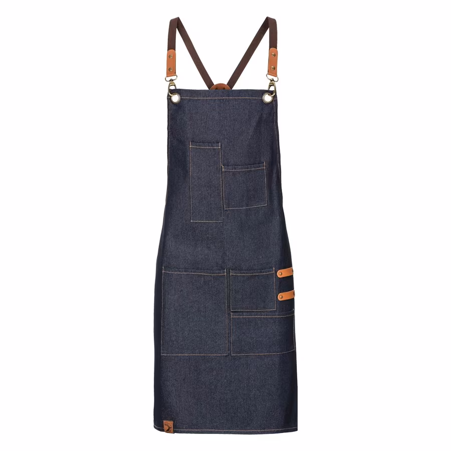 Exner Kinderlatzschürze Denim mit Taschen, Navy 60 x 45 cm, EX284