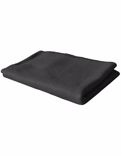 Exner Couverture Polaire avec Bordure Décorative, Black 130 x 160 cm, EX855