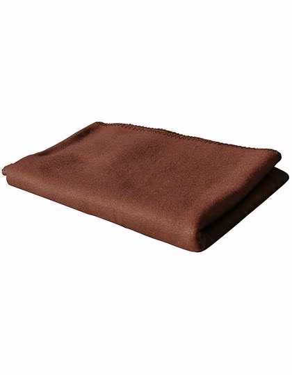 Exner Fleecedecke mit Zierstich-Rand, Toffee 130 x 160 cm, EX855