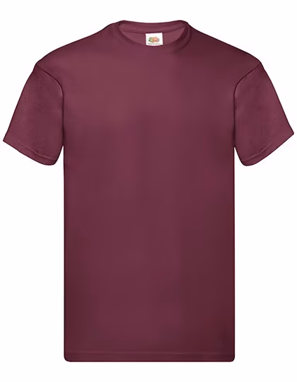 Fruit of the Loom Original T-Shirt mit Rundhalsausschnitt, Burgundy 3XL, F110