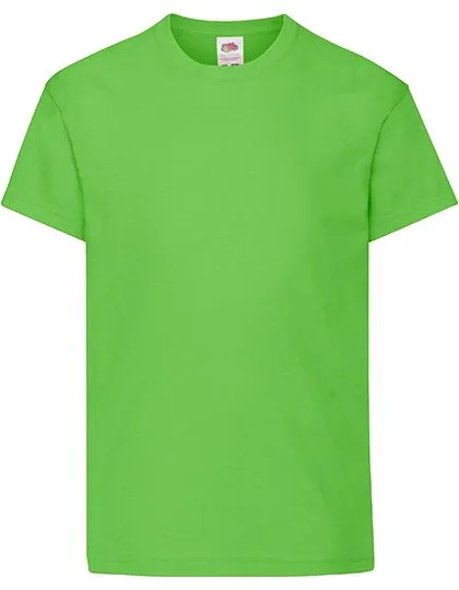 Fruit of the Loom T-Shirt 100% Baumwolle, Rundhals für Kinder, Lime 128, F110K