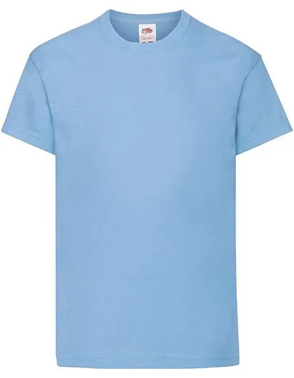 Fruit of the Loom T-Shirt 100% Baumwolle, Rundhals für Kinder, Sky Blue 140, F110K