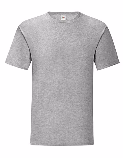 Fruit of the Loom Iconic T-Shirt 100% Cotone, Fashion Fit, Light Graphite (Solid) L, F130
