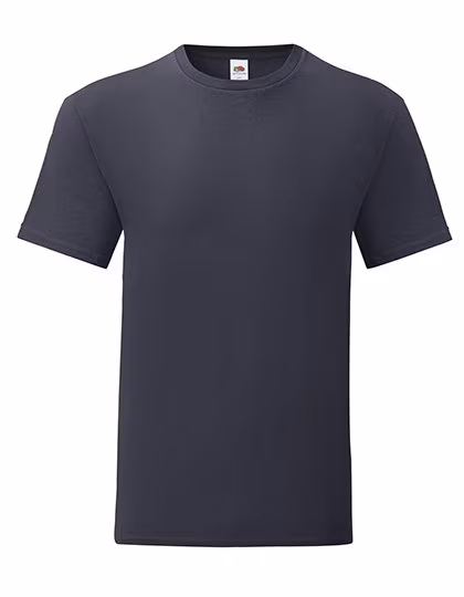 Fruit of the Loom Iconic T-Shirt 100% Baumwolle, Fashion Fit, Deep Navy S, F130