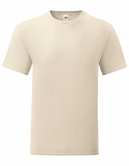 Fruit of the Loom Iconic T-Shirt 100% Baumwolle, Fashion Fit, Natural M, F130