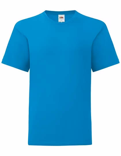 Fruit of the Loom Kids' Iconic T-Shirt Slim-Passform Baumwolle, Light Graphite (Solid) 152, F130K