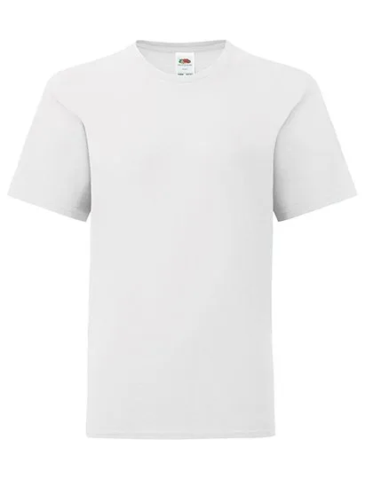 Fruit of the Loom Kids' Iconic T-Shirt Slim-Passform Baumwolle, White 164, F130K
