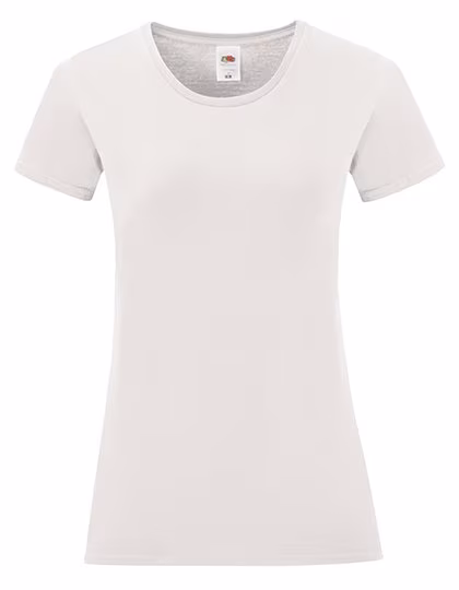 Fruit of the Loom T-Shirt Iconic – Baumwolle, Rundhals für Damen, White XS, F131