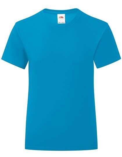 Fruit of the Loom Mädchen T-Shirt Iconic, Baumwolle, tailliert, White 128, F131K