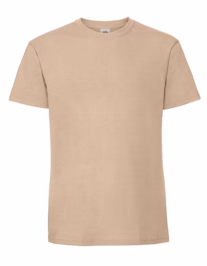 Fruit of the Loom Ikonisches Rundhals-T-Shirt aus Baumwolle, Desert Sand M, F185