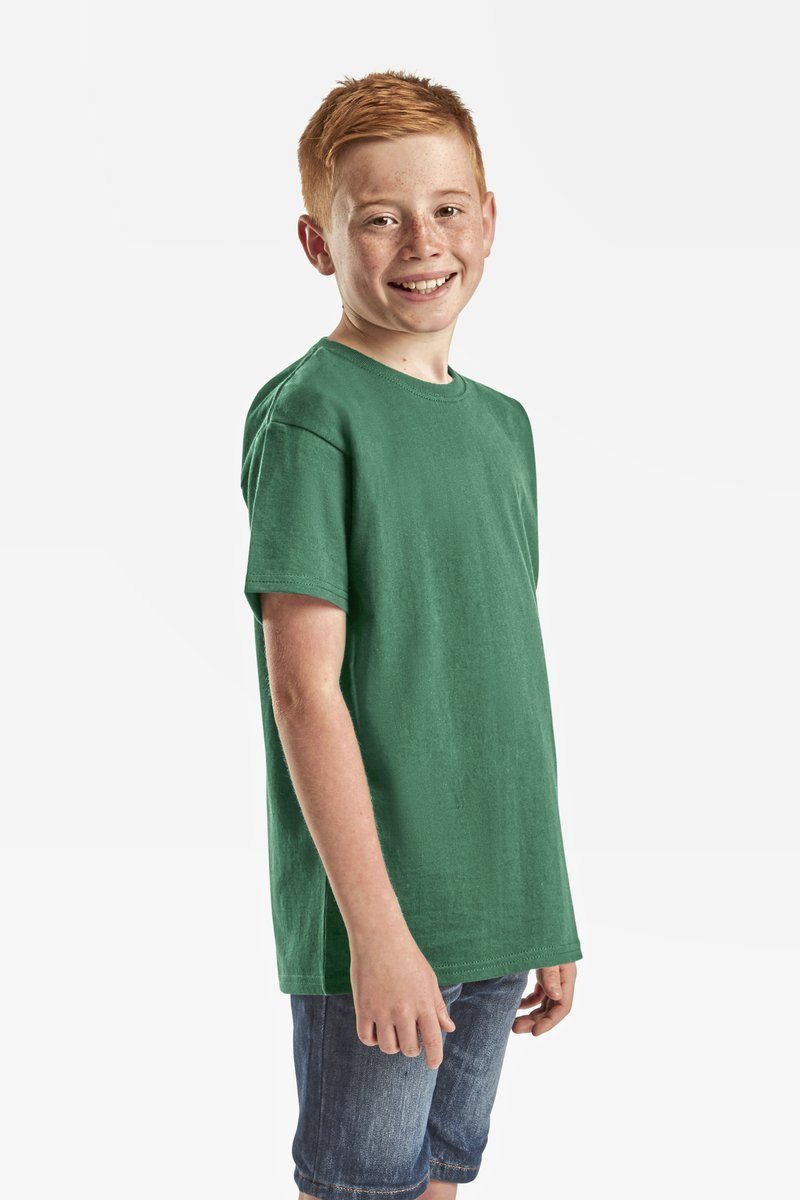 Fruit of the Loom Iconic 195 T-Shirt aus Baumwolle für Kinder, White 104, F185K