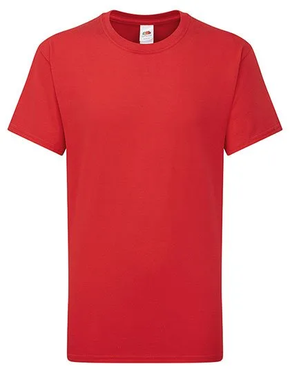 Fruit of the Loom Iconic 195 T-Shirt aus Baumwolle für Kinder, Red 152, F185K