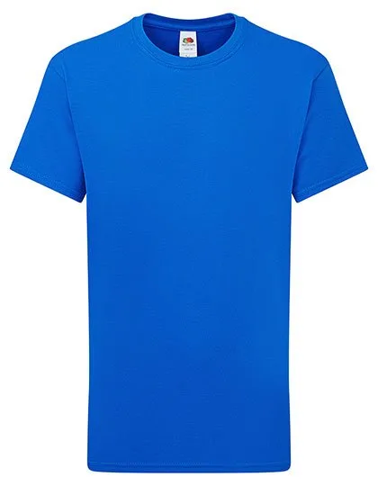 Fruit of the Loom Iconic 195 T-Shirt aus Baumwolle für Kinder, Royal Blue 128, F185K