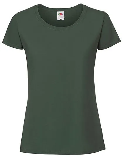 Fruit of the Loom Slim-Fit Rundhals T-Shirt 195 g/m² für Damen, Bottle Green XL, F186