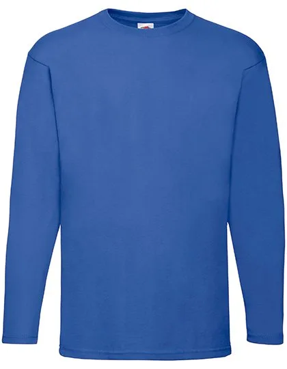Fruit of the Loom Langarm T-Shirt aus 100% Baumwolle, Royal Blue XXL, F240