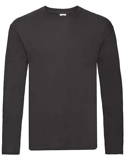 Fruit of the Loom Langarm T-Shirt aus 100% Baumwolle, Black 3XL, F243