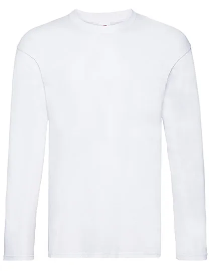 Fruit of the Loom Langarm T-Shirt aus 100% Baumwolle, White 3XL, F243
