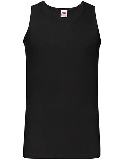 Fruit of the Loom Ärmelloses Basic-T-Shirt aus Baumwolle, Black S, F260