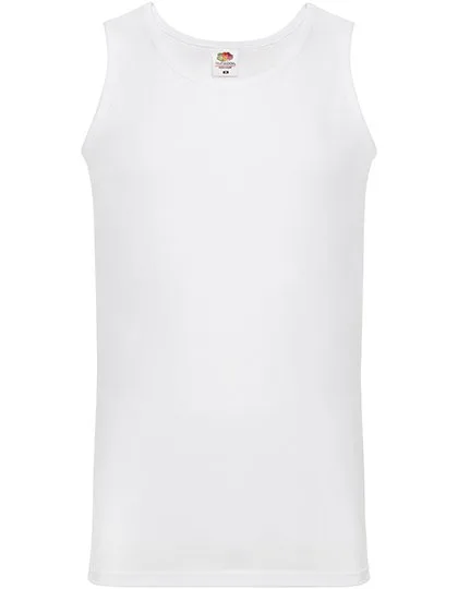 Fruit of the Loom Ärmelloses Basic-T-Shirt aus Baumwolle, White S, F260