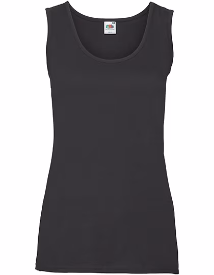 Fruit of the Loom Valueweight Vest Slim Cut for Women, Black XS, F262
