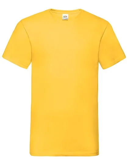 Fruit of the Loom Baumwoll-V-Neck T-Shirt 165 g/m², Sunflower XXL, F270