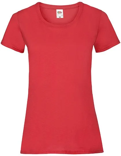 Fruit of the Loom T-Shirt mit Slim-Fit-Schnitt für Damen, Red XS, F288N