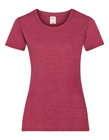 Fruit of the Loom T-Shirt mit Slim-Fit-Schnitt für Damen, Vintage Heather Red XS, F288N