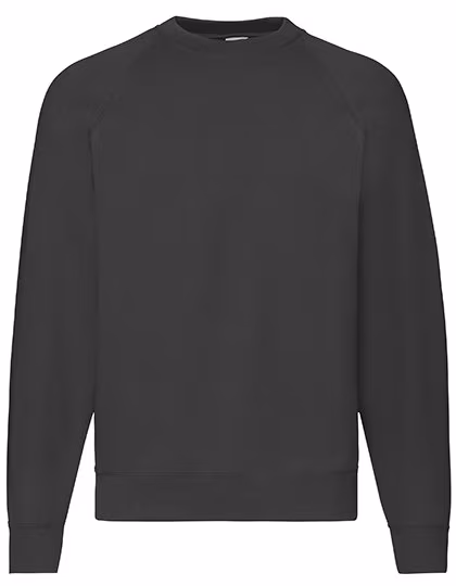 Fruit of the Loom Classic Raglan Felpa Cotone-Poliestere, Black S, F304