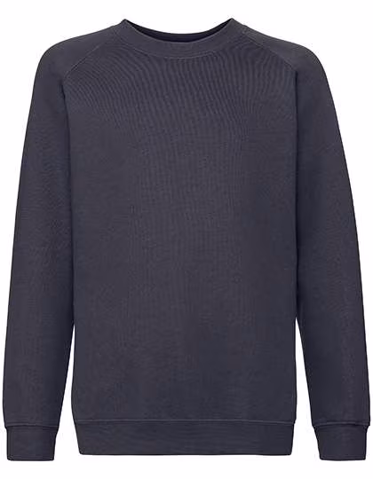 Fruit of the Loom Raglan Sweatshirt aus Baumwolle-Polyester für Kinder, Deep Navy 104, F304K