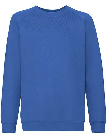 Fruit of the Loom Raglan Sweatshirt aus Baumwolle-Polyester für Kinder, Royal Blue 104, F304K