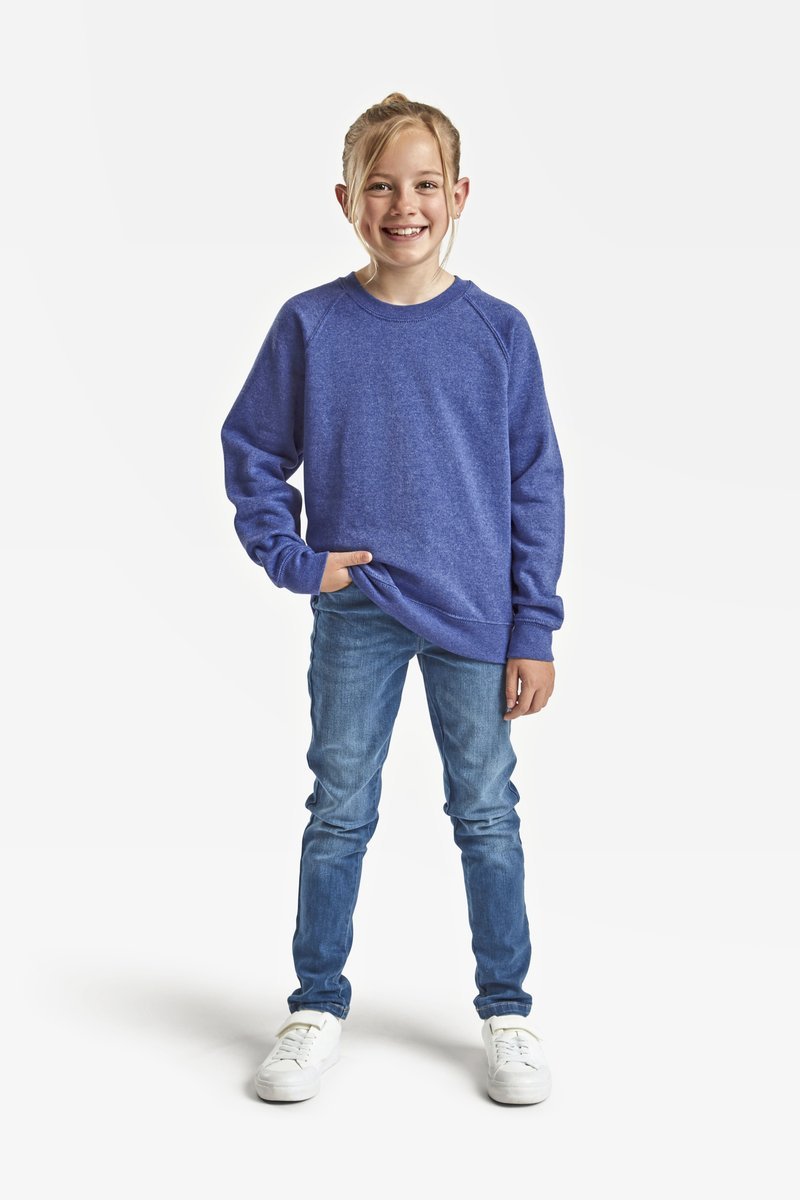 Fruit of the Loom Raglan Sweatshirt 80% Baumwolle für Kinder, Black 104, F304NK