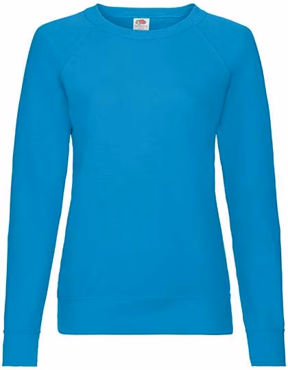 Fruit of the Loom Lightweight Raglan Felpa 240 g/m² da Donna, White XS, F315