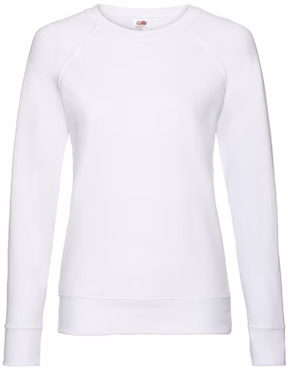 Fruit of the Loom Lightweight Raglan Sweatshirt 240 g/m² für Damen, White XS, F315