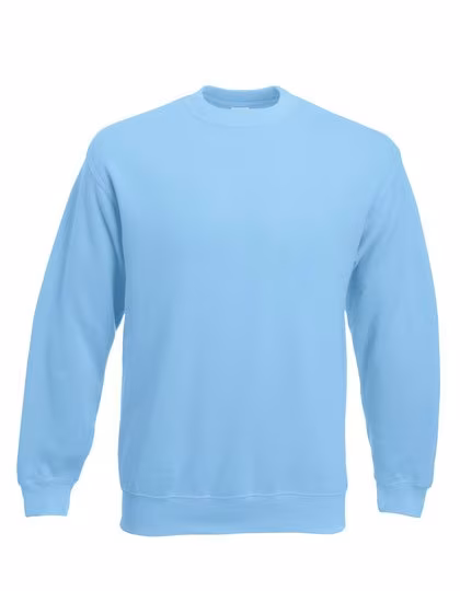 Fruit of the Loom Classic Set-in Sweatshirt Baumwoll-Polyester-Mix, Sky Blue S, F324